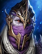 Varkos Headsplitter — champion Légendaire — affinité Force — faction Elfes Noirs — Raid: Shadow Legends